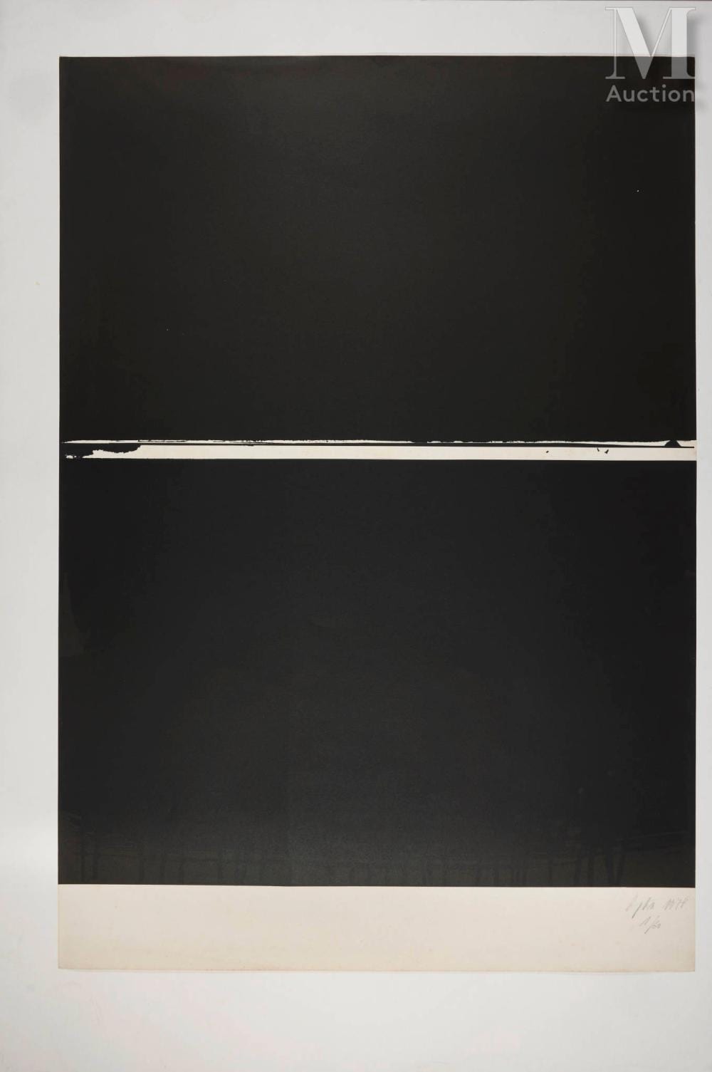 Jean Degottex comparable auction result: jean degottex 1918 1988 sans titre m dia 1978