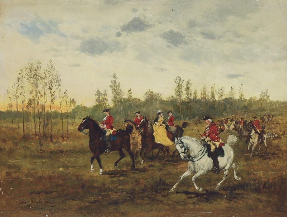 Jan (1778) Kobell comparable auction result: jan jean chelminski auch van chelminski preussische jagdgesellschaft zu pferde
