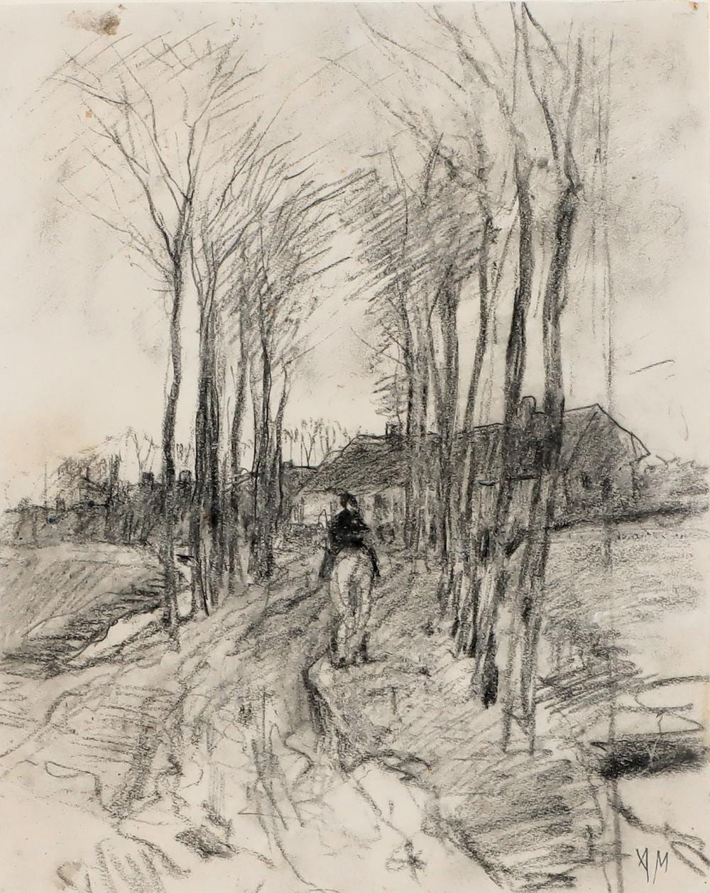 Anton Mauve comparable auction result: anton mauve holl ndische stra e