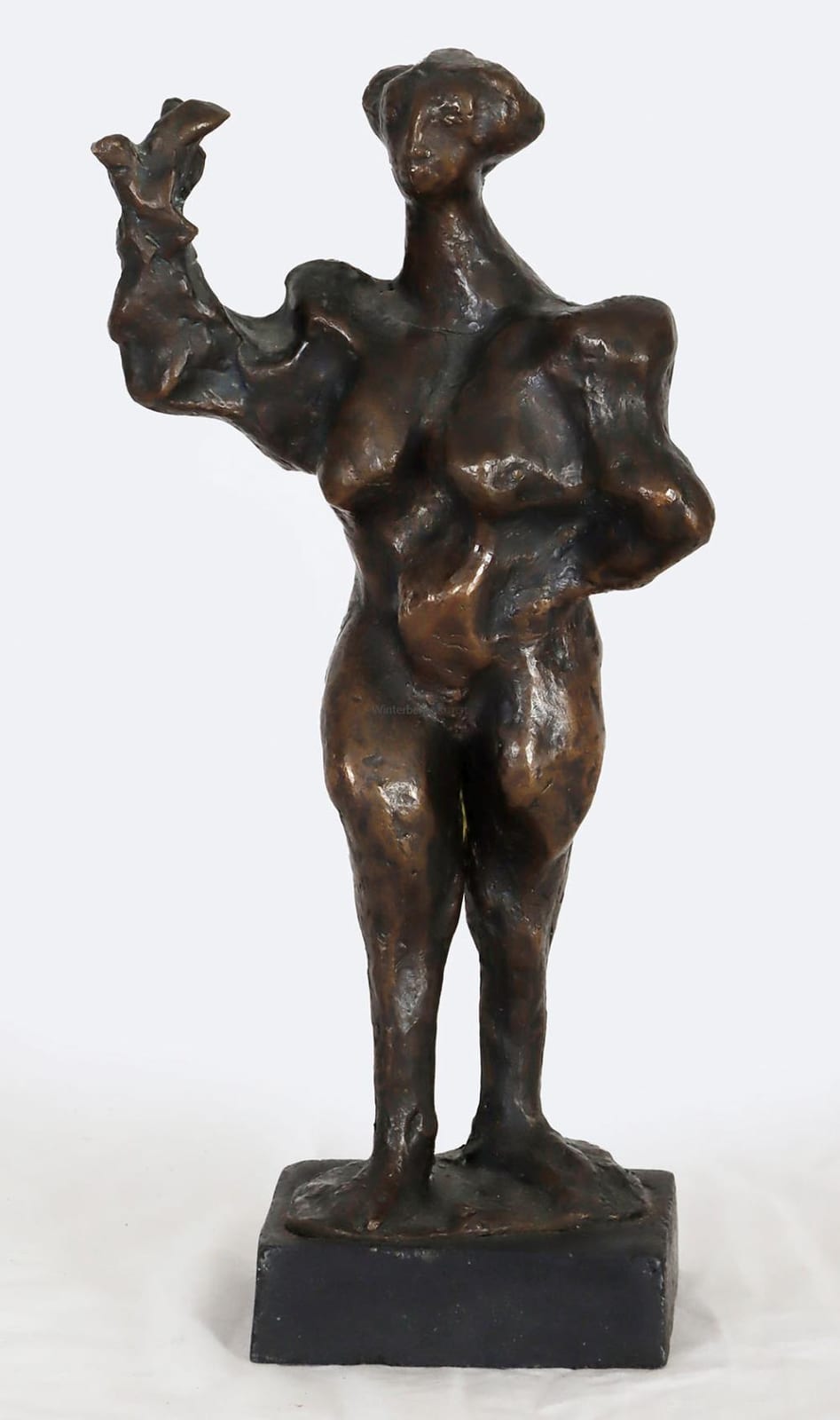Gernot Rumpf comparable auction result: gernot rumpf stehender weiblicher akt mit erhobenem rechtem arm