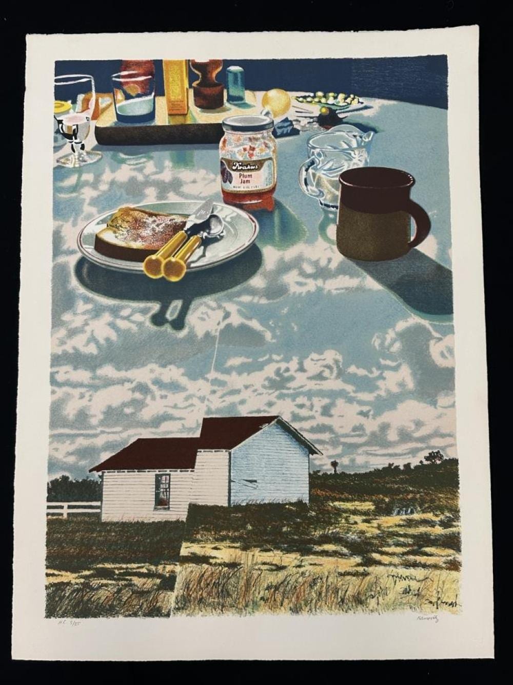 Howard Kanovitz comparable auction result: howard kanovitz windmill antilles signed lithoap