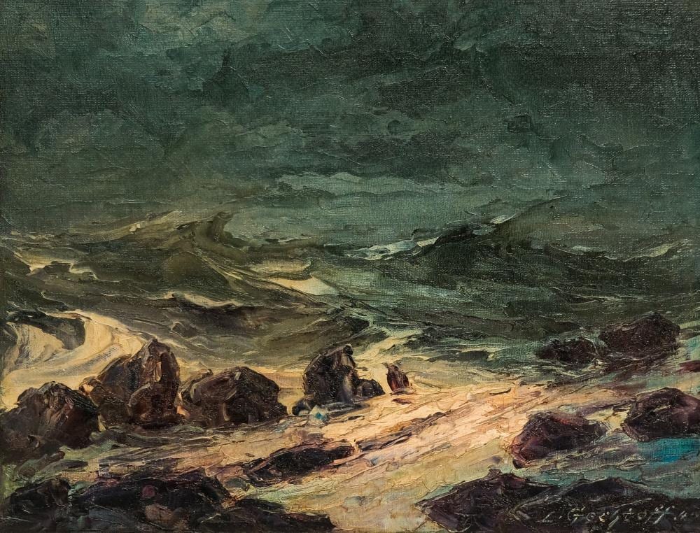 leonid gechtoff stormy sea · Old Kinderhook Auction Company · 2026-04-21 Leonid Gechtoff comparable auction result: leonid gechtoff stormy sea