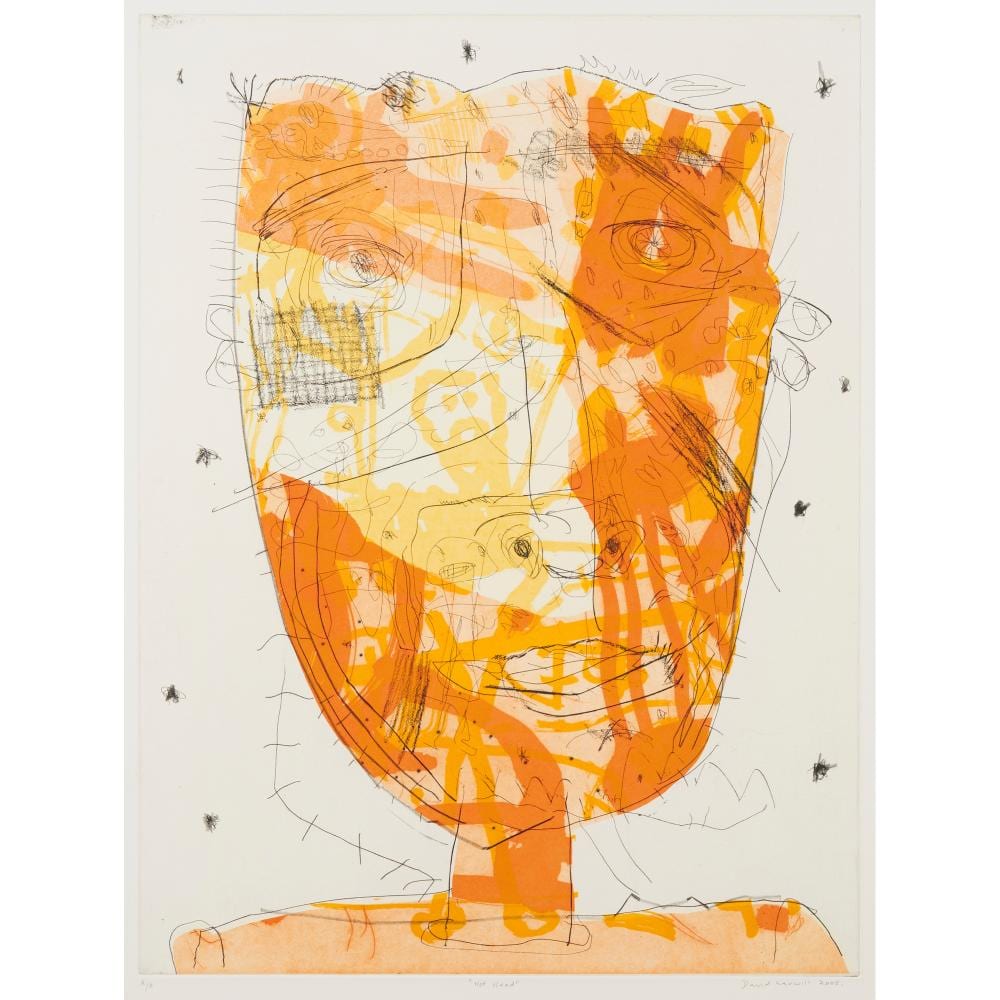 David Larwill comparable auction result: david larwill 1956 2011 hot head 2005 etching ed a p 78 x 58cm image 100 x 70cm sheet 117 x 87 5cm frame