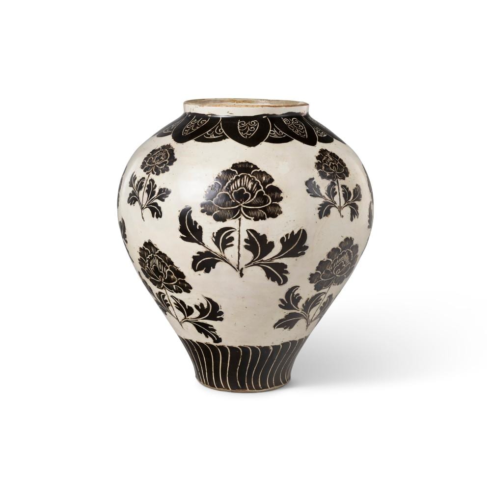 A Magnificent And Extremely Rare Cizhou SGRAFFITO 'PEONY' JAR. NORTHERN SON comparable sale