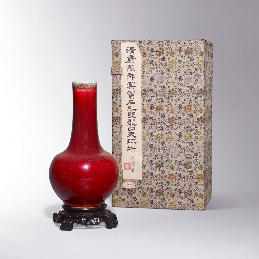 A Fine And Very Rare Copper-Red GLAZED AND GREEN-ENAMELLED LANGYAO.… comparable sale