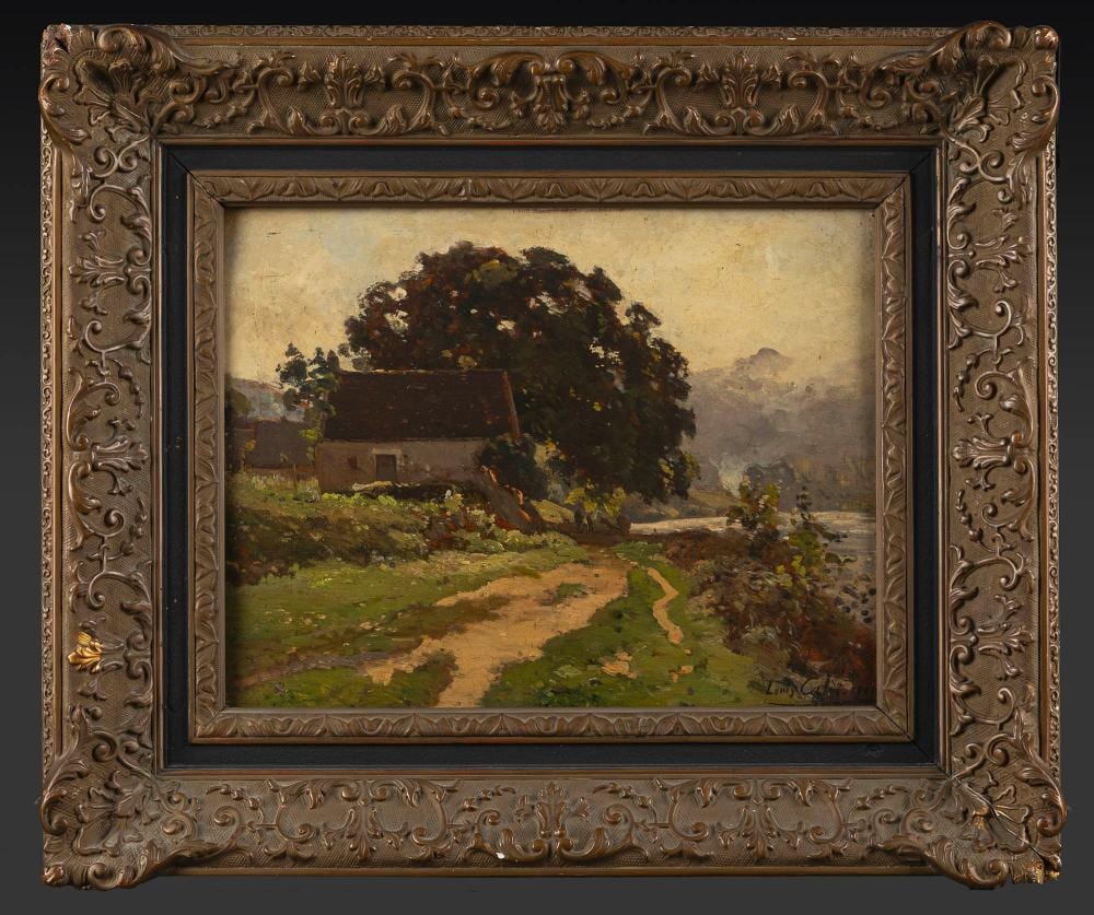 Louis Alexandre Cabie comparable auction result: louis alexandre cabie 1853 1939 la maison au passeur 1901