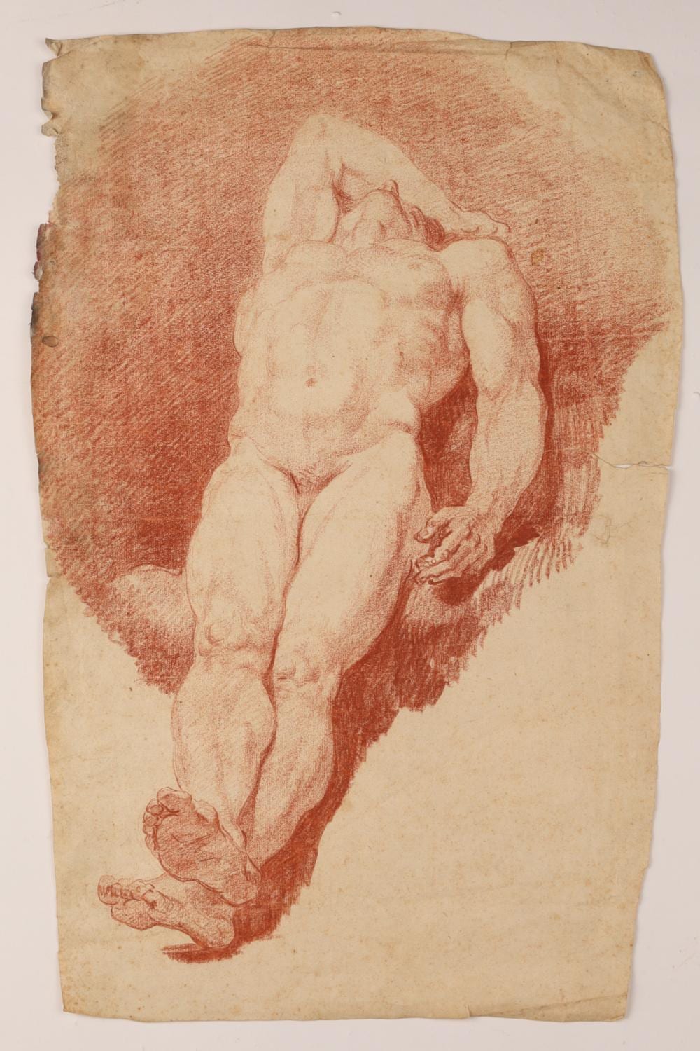 Carle Van Loo comparable auction result: carle van loo 1705 1765 circle of 18th century french academic nude study in sanguine