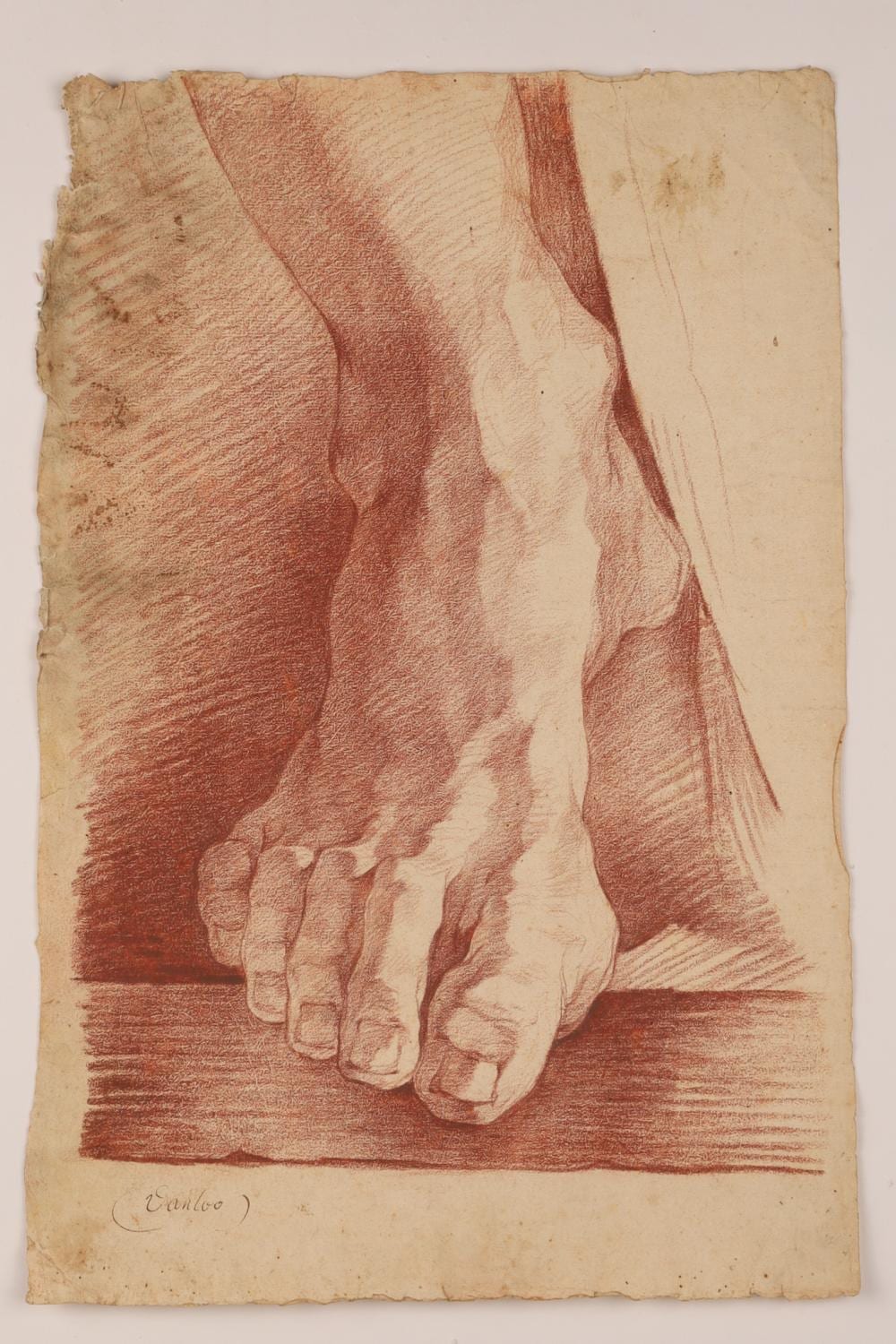 Carle Van Loo comparable auction result: carle van loo 1705 1765 18th c french sanguine academy study of feet