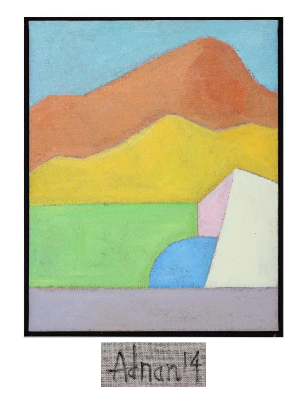 Etel Adnan comparable auction result: etel adnan 1925 2021 lebanese american attributed to oil on canvas