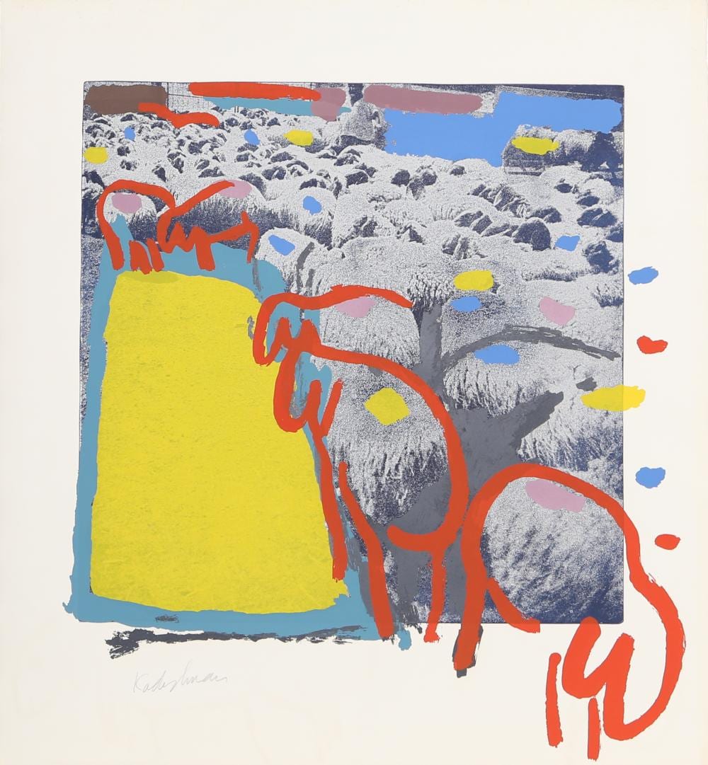 Menashe Kadishman comparable auction result: menashe kadishman sheep screenprint and etching