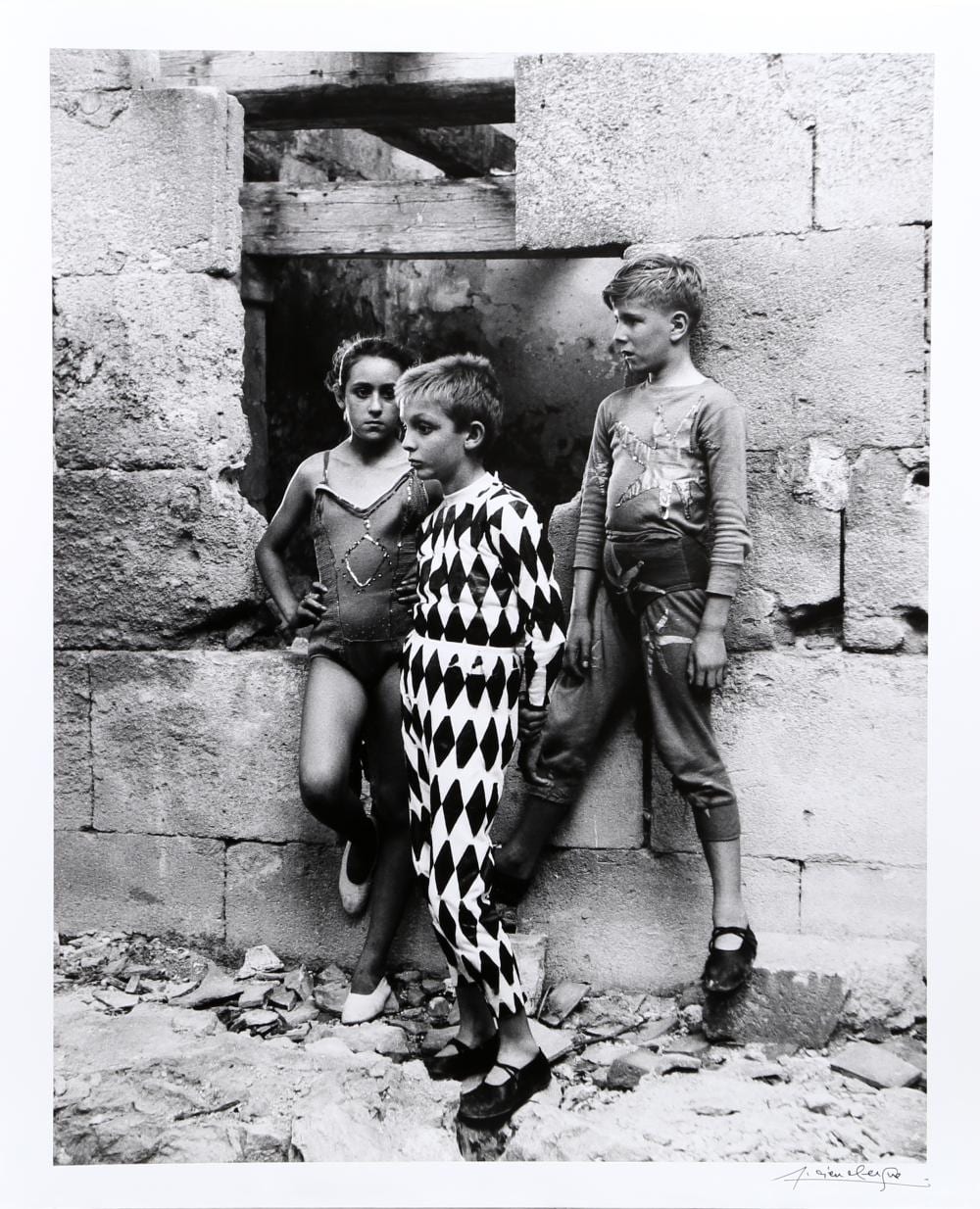Lucien (1934) Clergue comparable auction result: lucien clergue trio de saltimbanques photograph