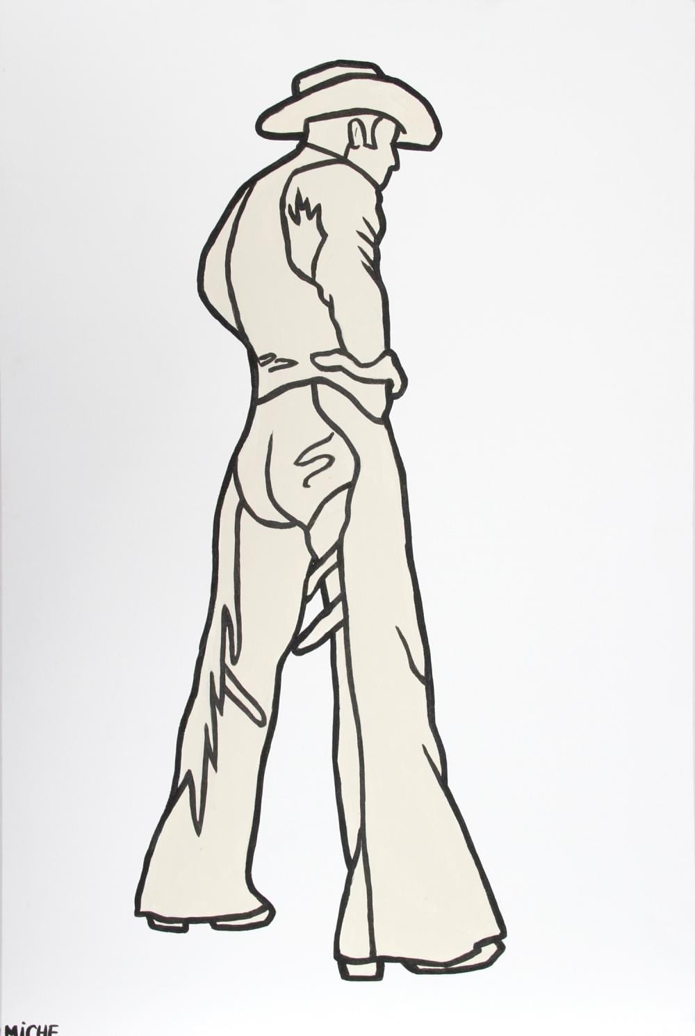 Miche Watkins comparable auction result: miche watkins cowboy painting