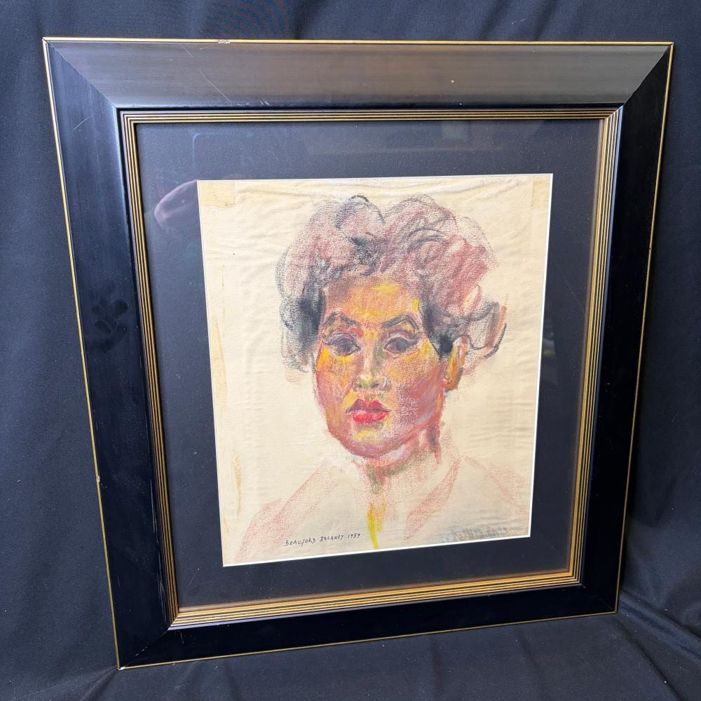 Beauford Delaney comparable auction result: signed original pastel drawing attributed to beauford delaney