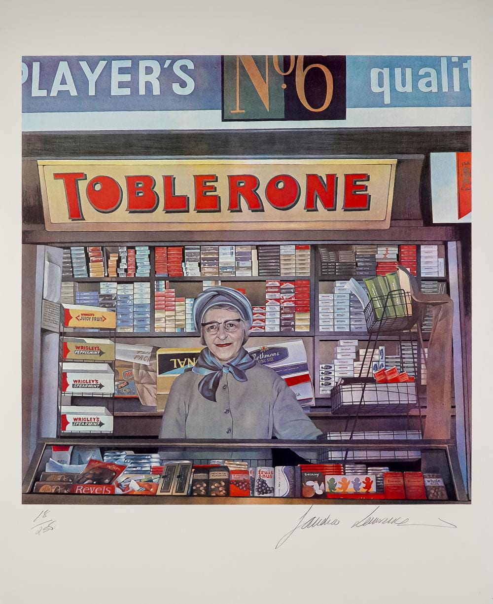 Sandra Lawrence comparable auction result: sandra lawrence lithograph on paper lady leicester square signed