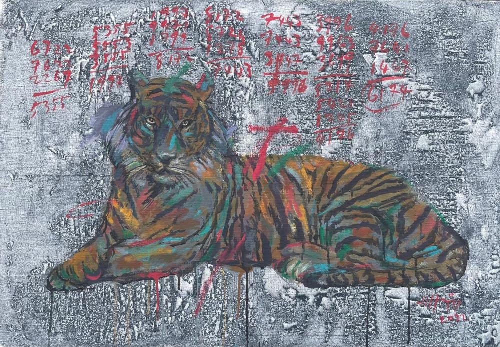 H.H. Lim comparable auction result: h h lim the gaze of sleepwalkers tiger 2022
