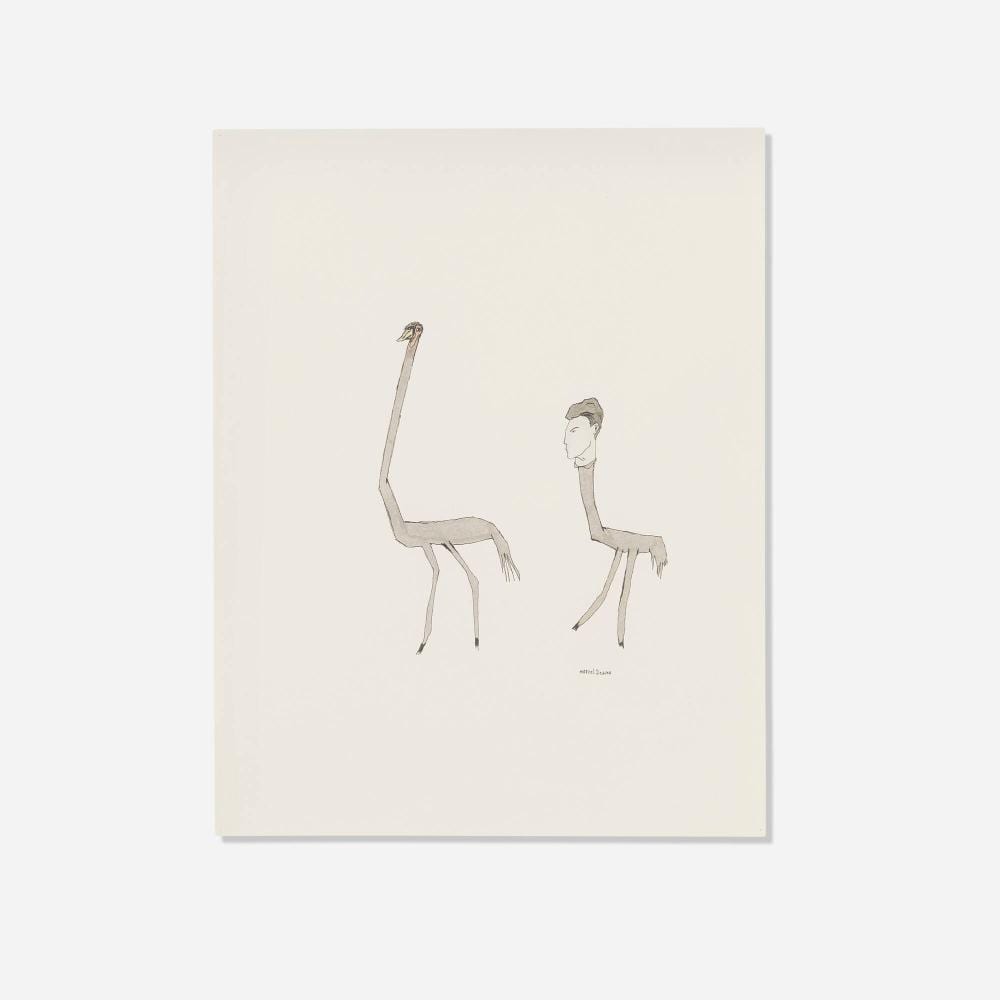 Marcel Dzama comparable auction result: marcel dzama the bird criminal world