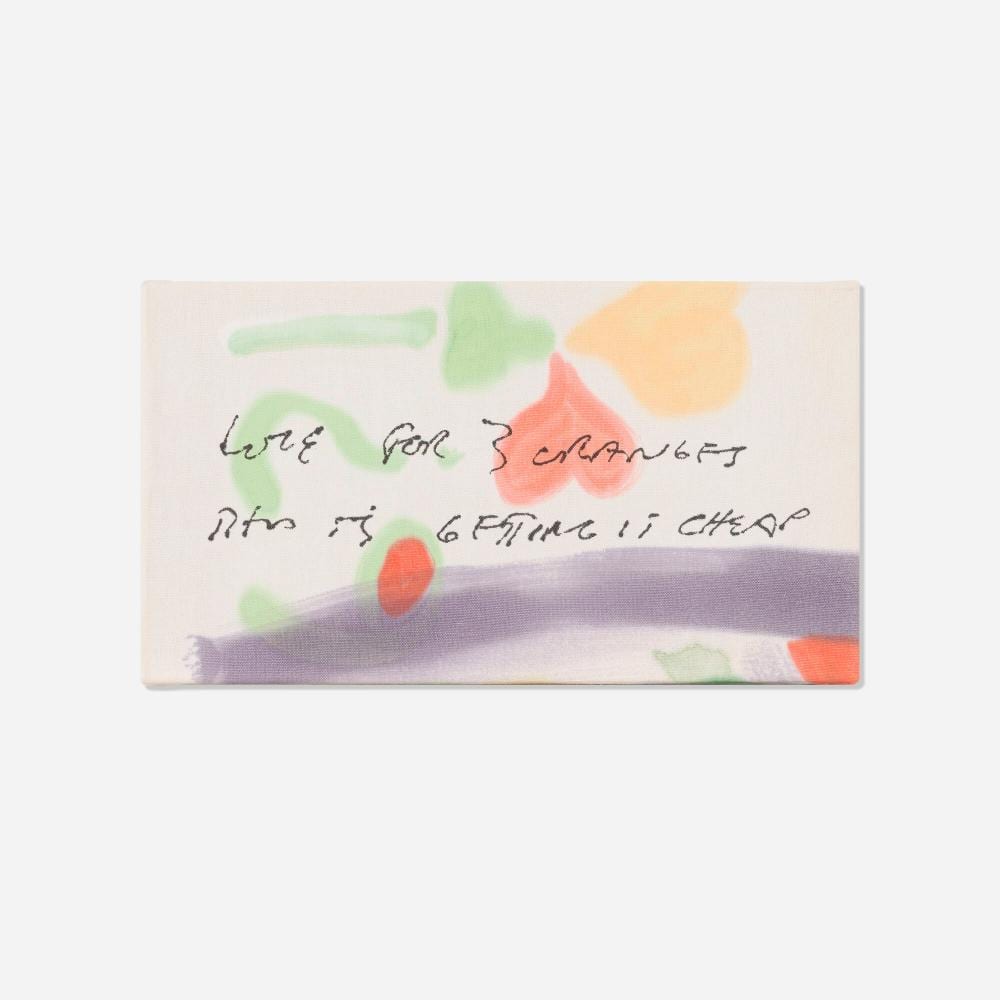 Nate Lowman comparable auction result: nate lowman love poem