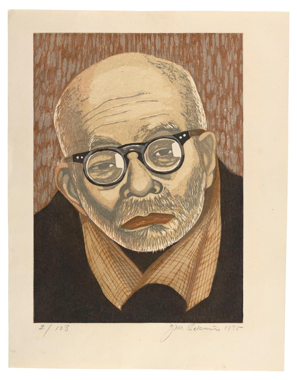 Sekino Jun'ichiro comparable auction result: jun ichiro sekino japan 1914 1988 portrait of poet mikichi saito woodblock print 22 x 17 unframed