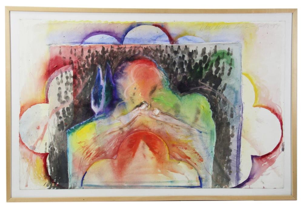 Edward Giobbi comparable auction result: edward giobbi i wish i knew watercolor pastel