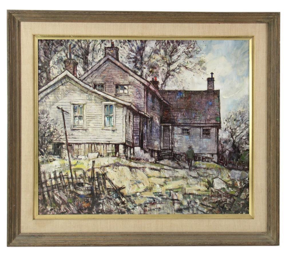 Leslie Cope comparable auction result: leslie cope the homestead oil on canvas