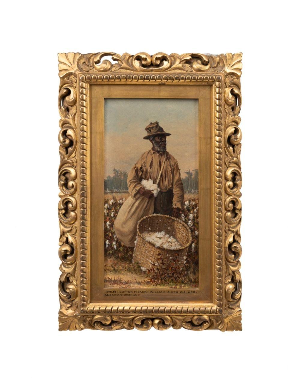 William Aiken Walker comparable auction result: william aiken walker cotton picker with bag o p