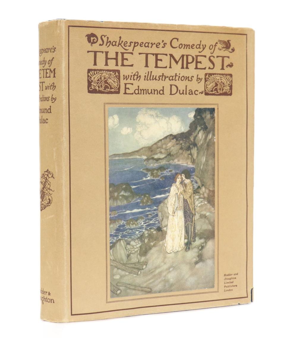 Edmund Dulac comparable auction result: edmund dulac shakespeare s the tempest