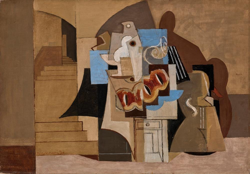 Louis Marcoussis comparable auction result: louis marcoussis 1883 1941 int rieur la contrebasse et l escalier