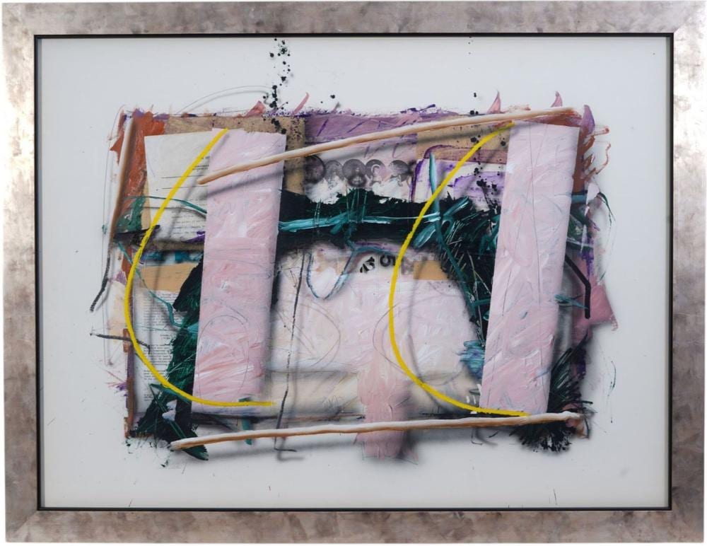 Richard Johnson comparable auction result: richard johnson american b 1942 acrylic and mixed media on paper times and dates 1982 signed titled and dated on reverse h 30 x w 40 frame condition good