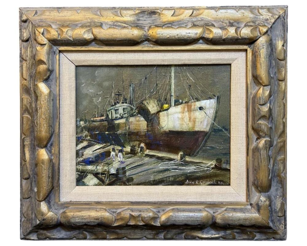 John R. Grabach comparable auction result: signed john r grabach fog oil on panel