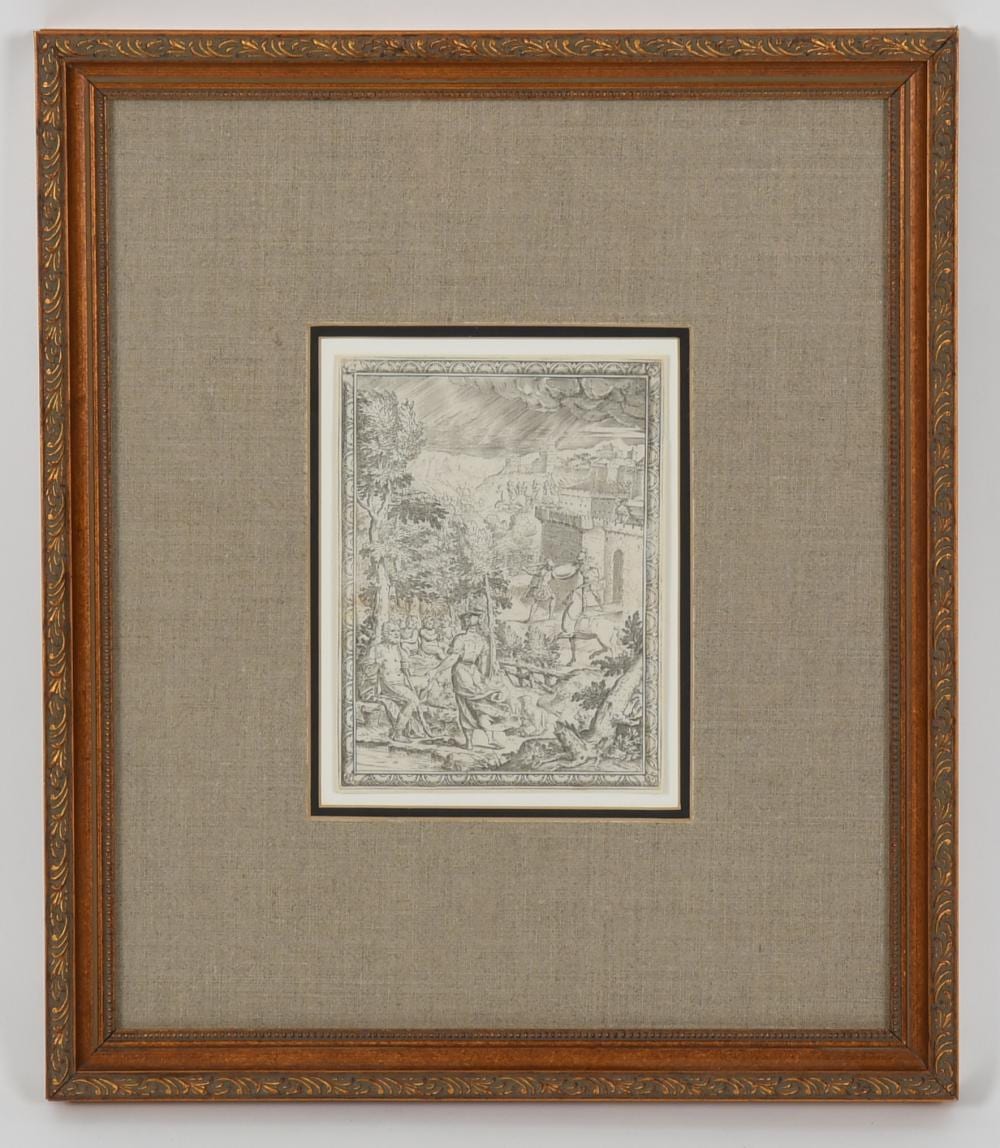 Agostino Carracci comparable auction result: agostino carracci italian 1557 1602 after bernardo castello italian 1557 1629 erminia and the shepherd 17th century