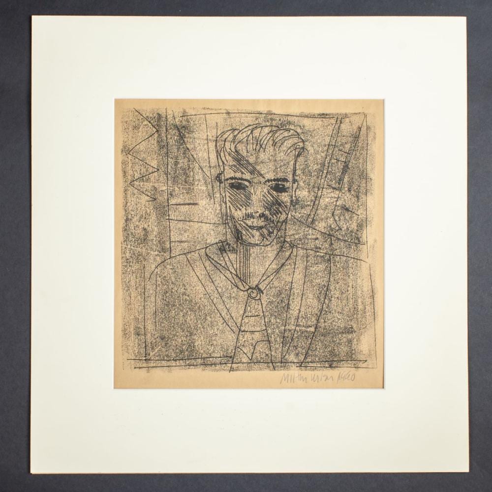 Milton Wilson comparable auction result: milton wilson or double sided drawing 1960