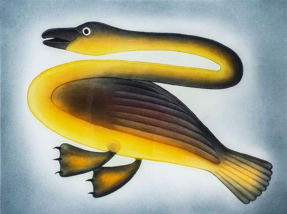 Kenojuak Ashevak comparable auction result: kenojuak ashevak long necked goose etching