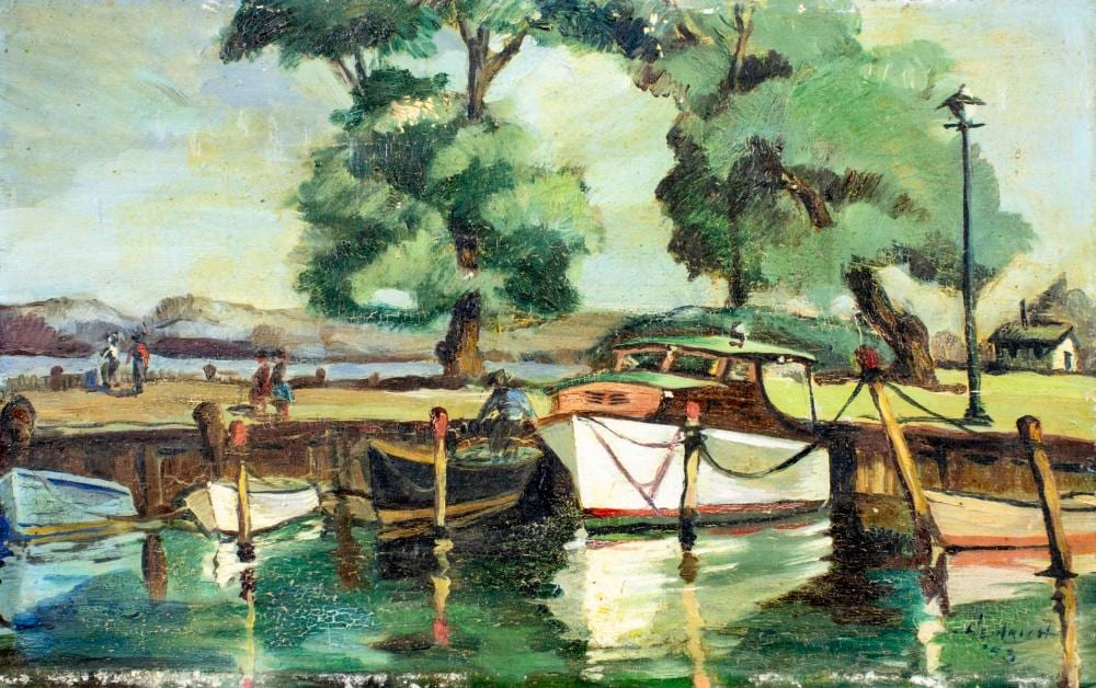 Johannes Mogk comparable auction result: heinrich europe mid 20c oil painting
