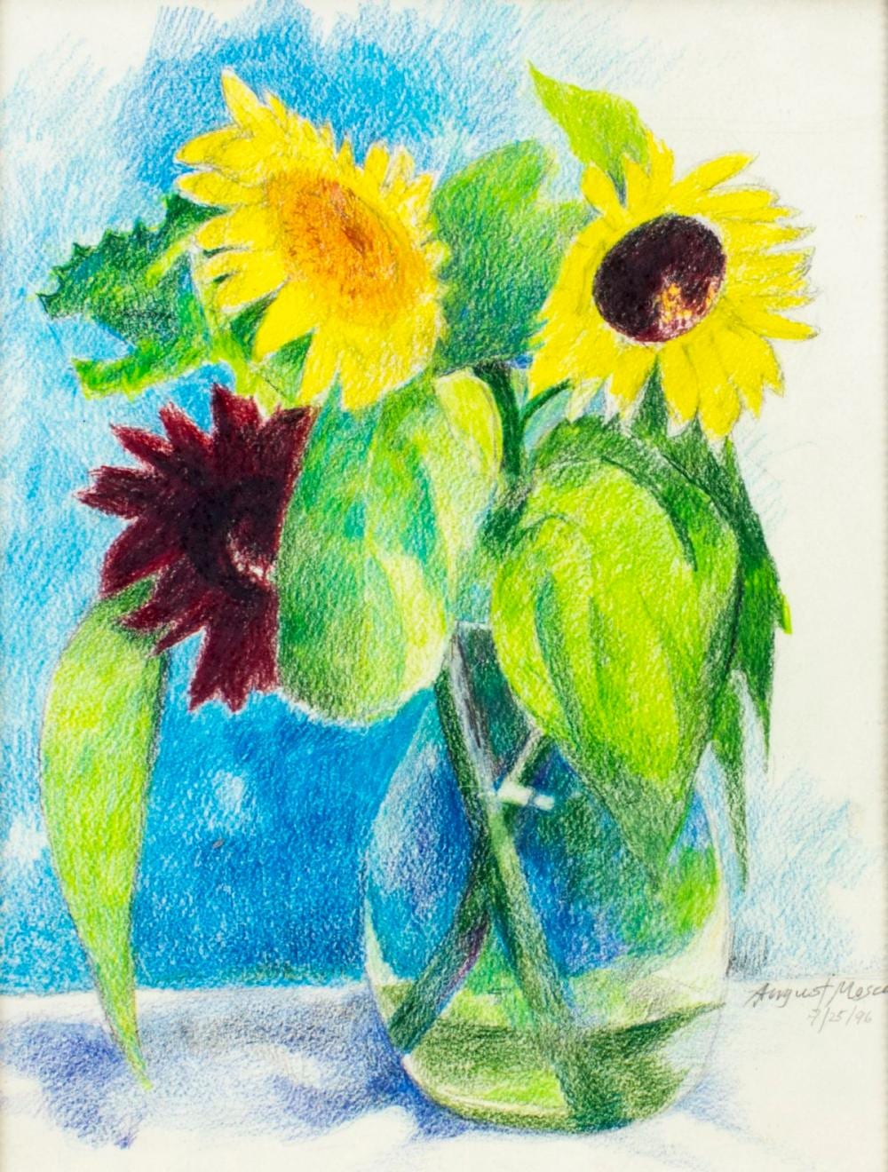 August Mosca comparable auction result: august mosca cn ny italy 1909 2002 colored pencil painting