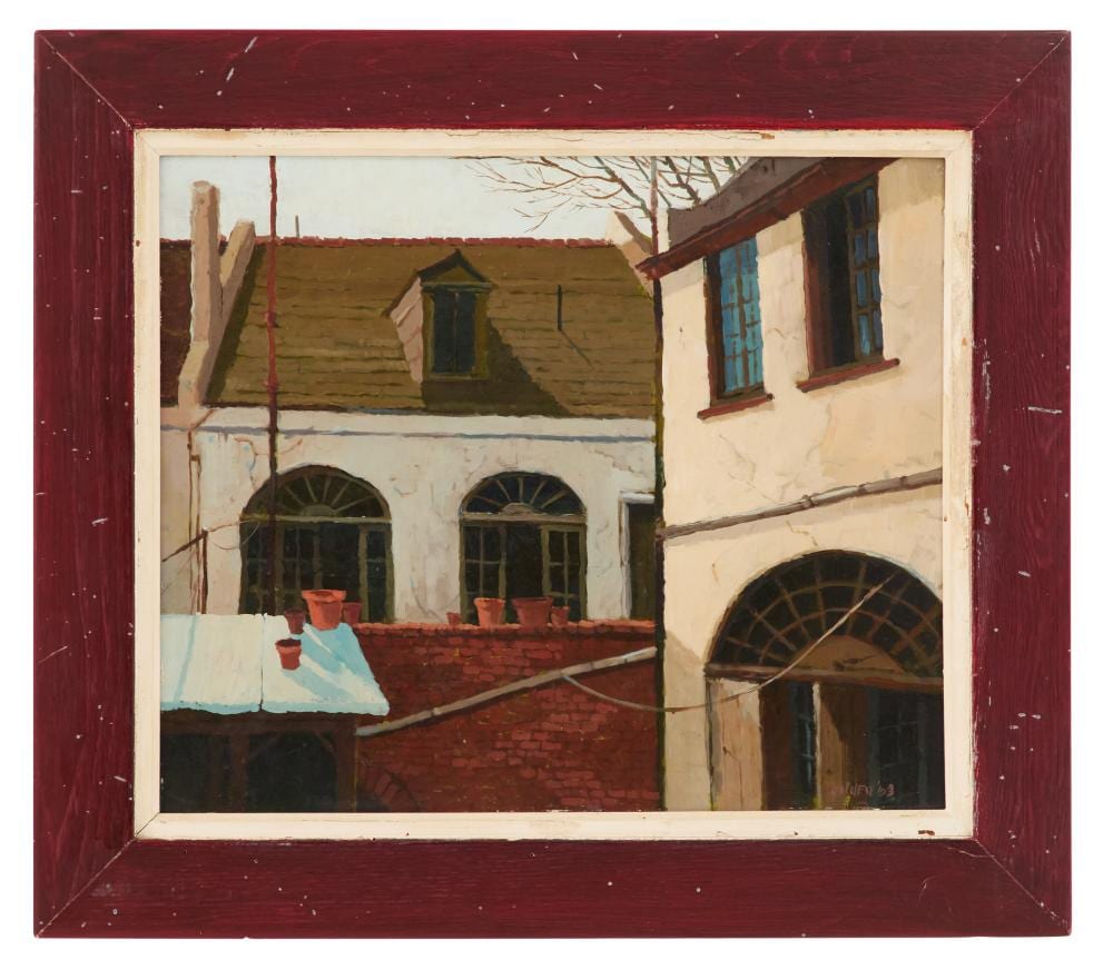rolland harve golden american louisiana 1931 2019 french quarter courtyard · New Orleans Auction Galleries · 2026-04-23 Rolland Harve Golden comparable auction result: rolland harve golden american louisiana 1931 2019 french quarter courtyard