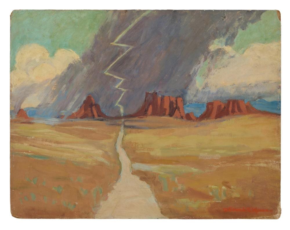 Dorothy Churchill Wyman comparable auction result: dorothy churchill wyman american 1899 1993 tornado on the road to gallup new mexico