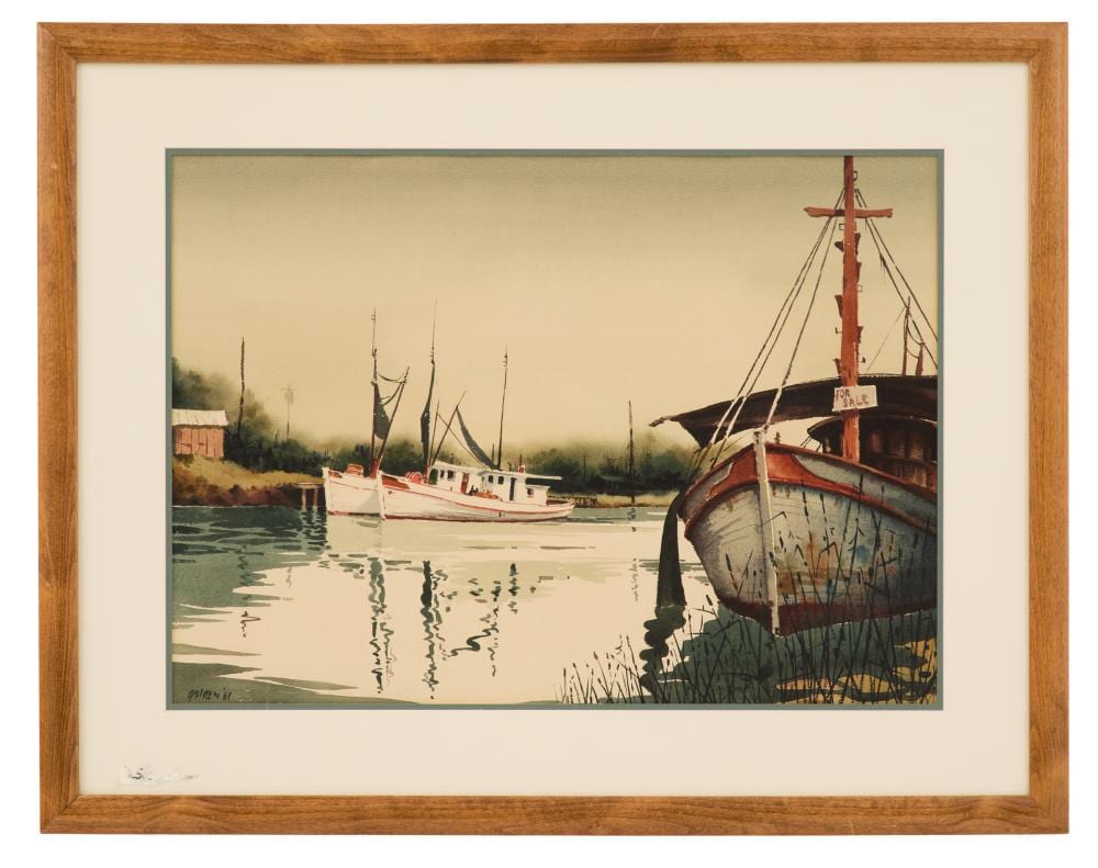 rolland harve golden american louisiana 1931 2019 boats at dock 1961 · New Orleans Auction Galleries · 2026-04-23 Rolland Harve Golden comparable auction result: rolland harve golden american louisiana 1931 2019 boats at dock 1961