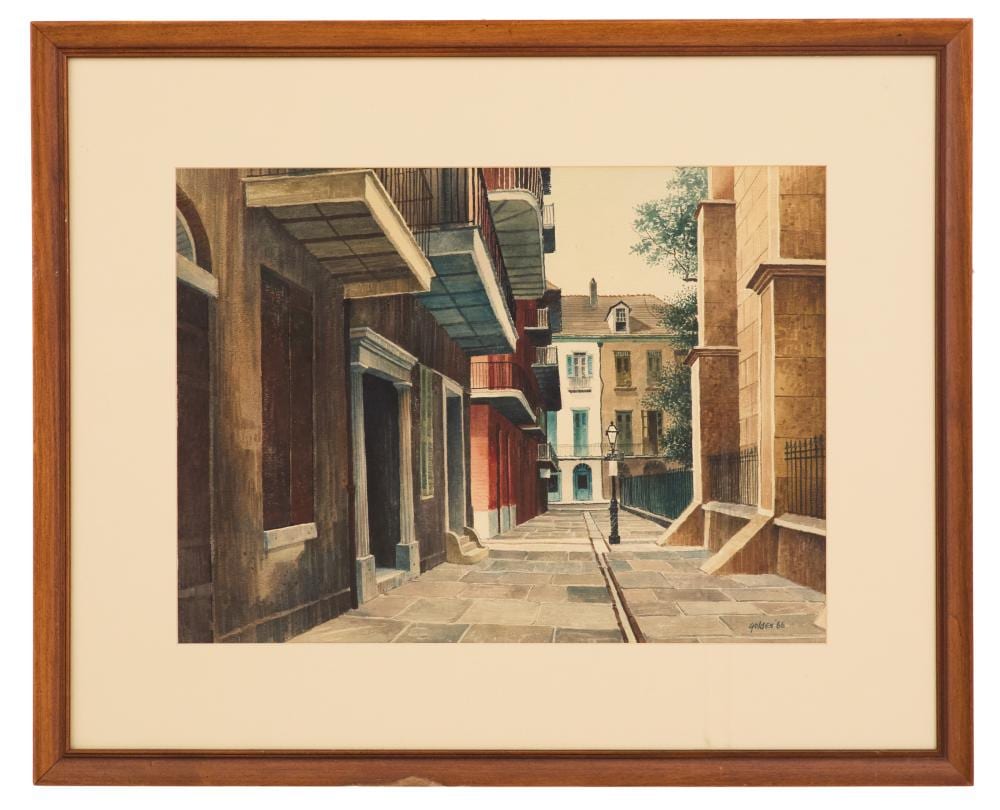 rolland harve golden american louisiana 1931 2019 view of royal street 1966 · New Orleans Auction Galleries · 2026-04-23 Rolland Harve Golden comparable auction result: rolland harve golden american louisiana 1931 2019 view of royal street 1966