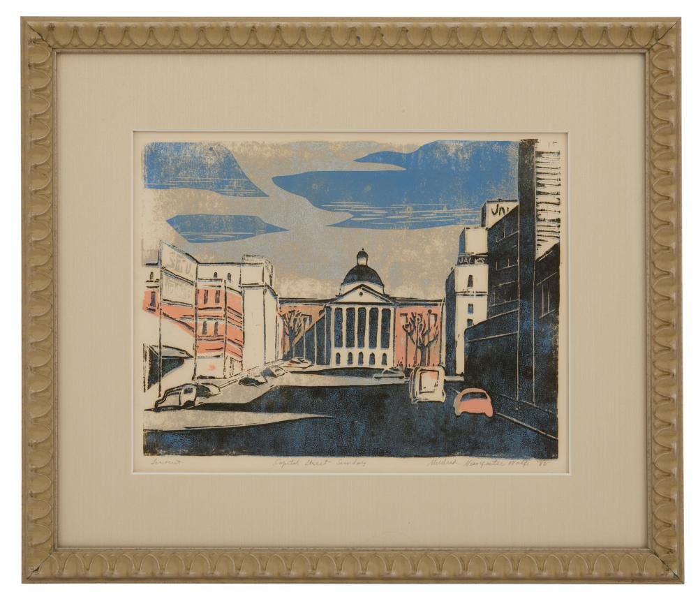 Mildred Wolfe comparable auction result: mildred wolfe american mississippi 1912 2009 capital street sunday jackson 1980