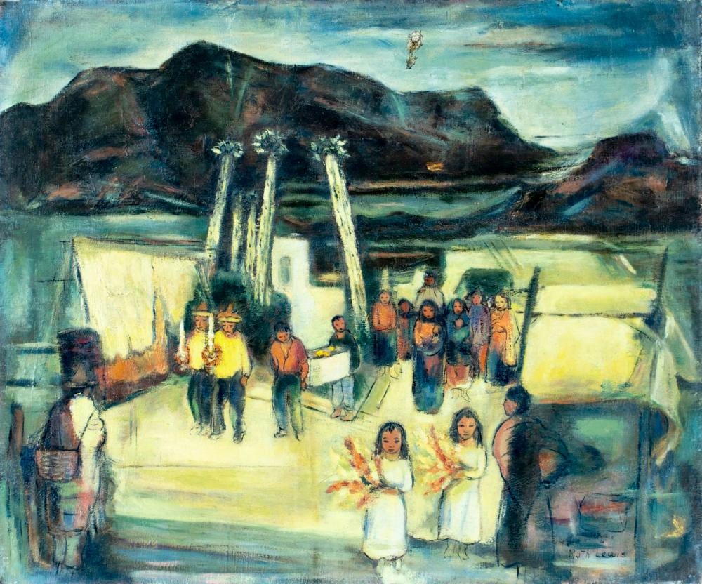 ruth lewis ny 1905 1963 oil painting · Broward Auction Gallery LLC · 2026-06-21 Ruth Lewis comparable auction result: ruth lewis ny 1905 1963 oil painting