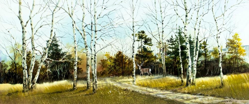 Frederick Leach comparable auction result: fred leach oh 1924 2006 watercolor painting