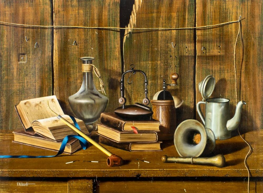 Francesco (1941) Alberti comparable auction result: francesco alberti italy 1941 1996 oil painting