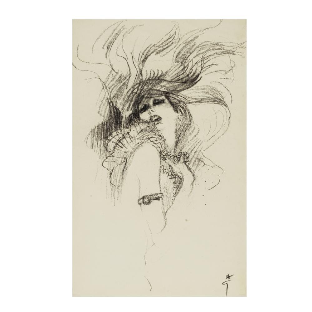 ren gruau 1910 2004 les cheveux au vent et bracelet d avant bras · Bonhams · 2026-04-14 René Gruau comparable auction result: ren gruau 1910 2004 les cheveux au vent et bracelet d avant bras