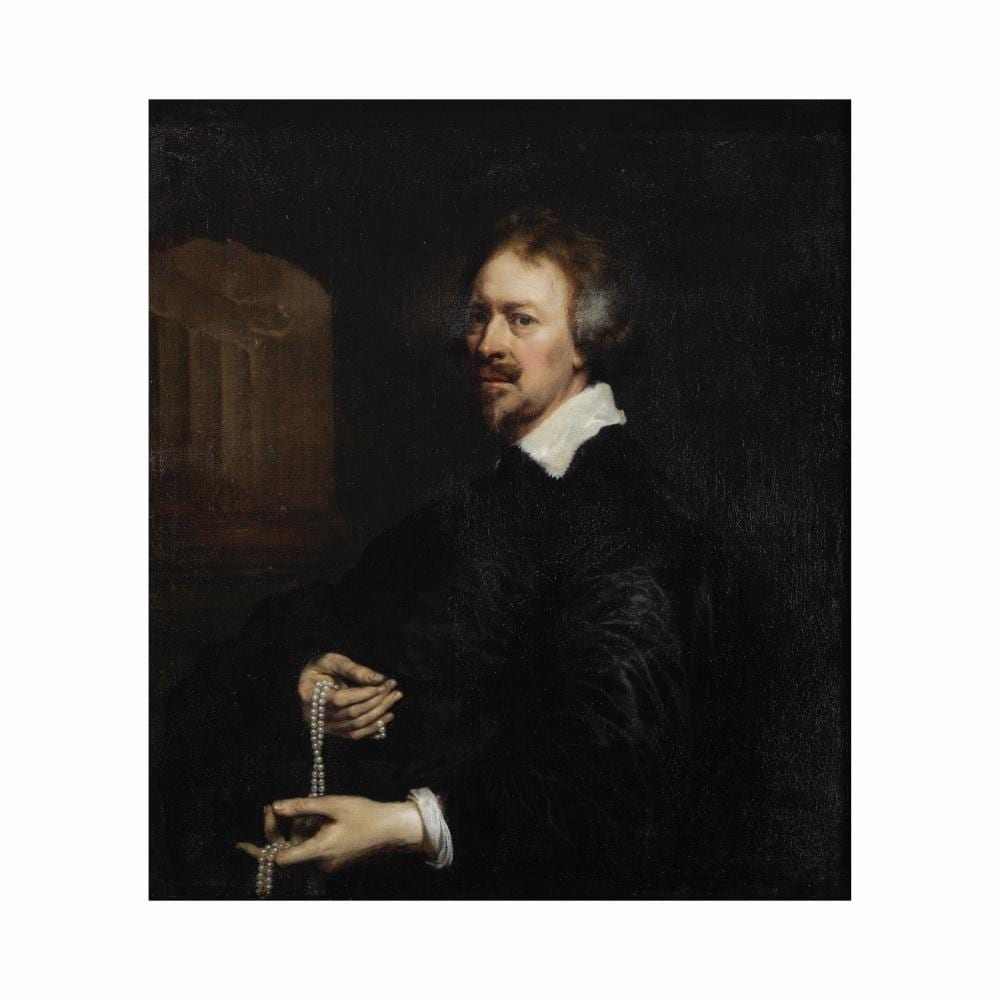 Adriaen Hanneman comparable auction result: adriaen hanneman la haye circa 1601 1671 portrait pr sum du fils de nicasius roussel bijoutier la cour du roi charles i d angleterre tenant un collier de perles