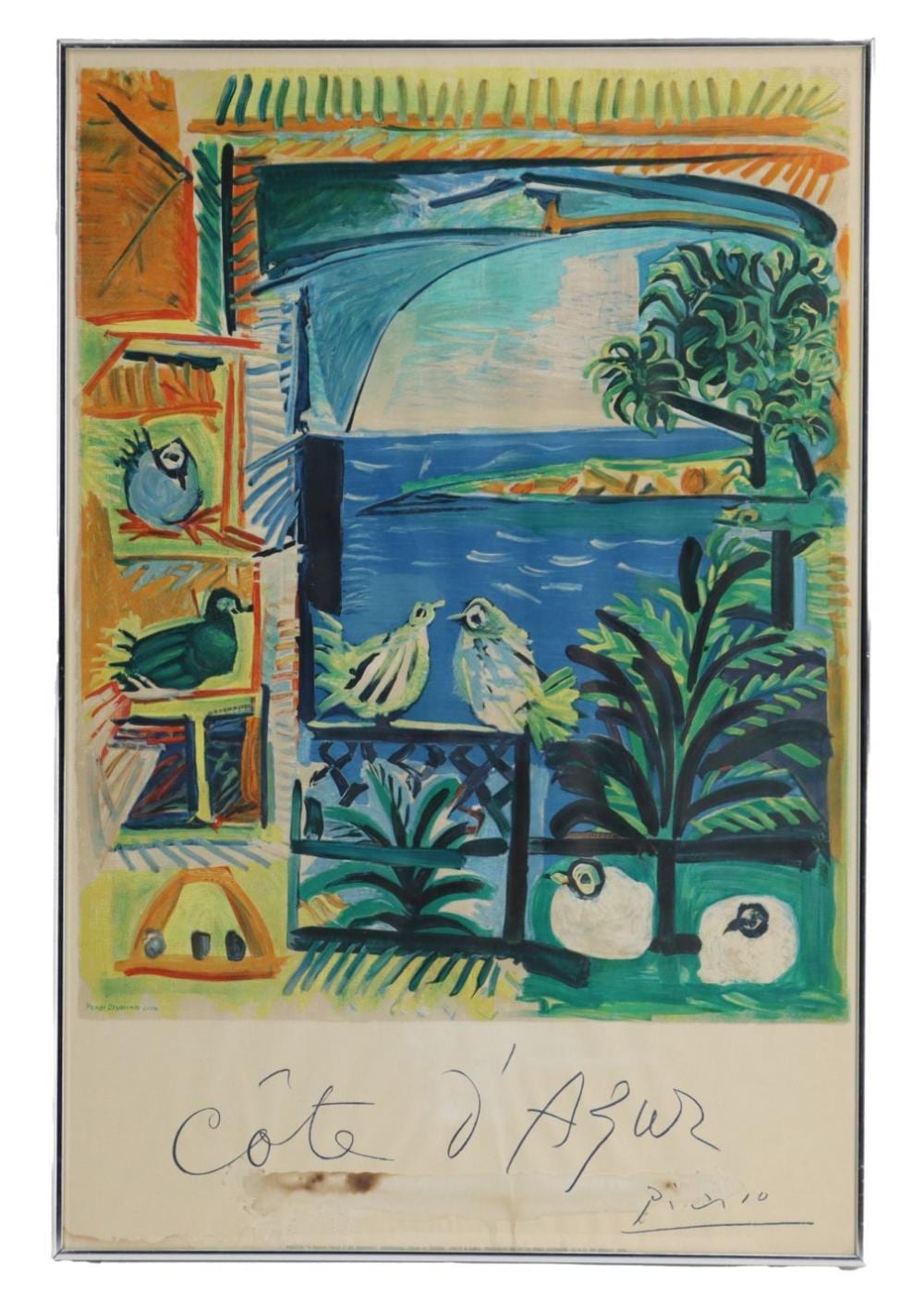 Pablo Picasso (1881-1973) Spanish, Original 1962 Travel Advertisement Lithograph sold by Sarasota Estate Auction, lot 192 — auction record photograph