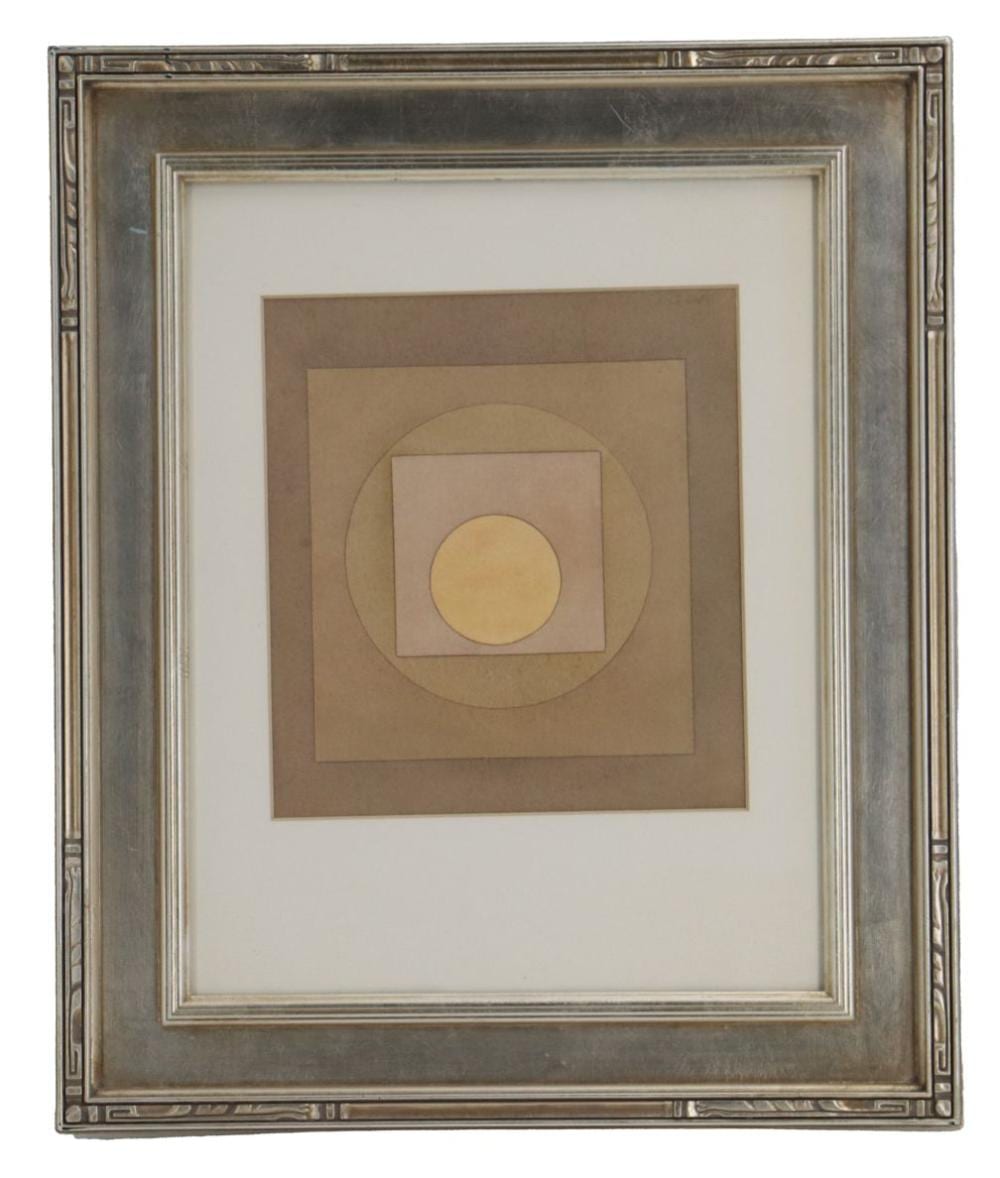 Darrell Crisp comparable auction result: darrell crisp 20th 21st century american abstract geometric watercolor