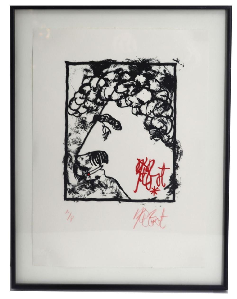 Kurt Vonnegut comparable auction result: kurt vonnegut 1922 2007 american artists proof silkscreen print
