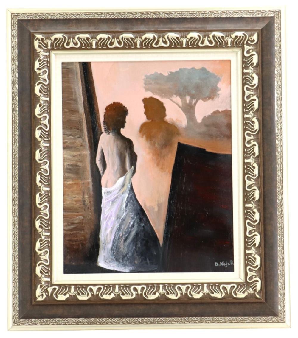 David Najar comparable auction result: david najar 21st century american oil on canvas surrealist figurative not so distant memory