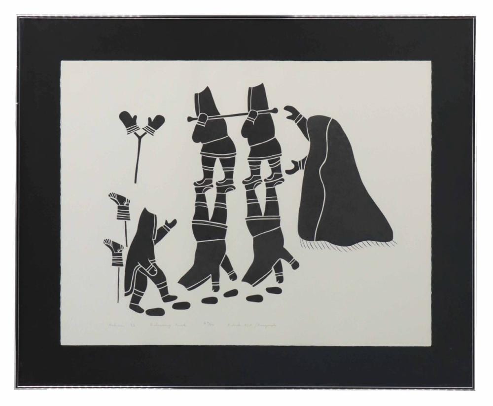helen kalvak 1901 1984 inuit signed and numbered stonecut on paper · Sarasota Estate Auction · 2026-04-18 Helen Kalvak comparable auction result: helen kalvak 1901 1984 inuit signed and numbered stonecut on paper