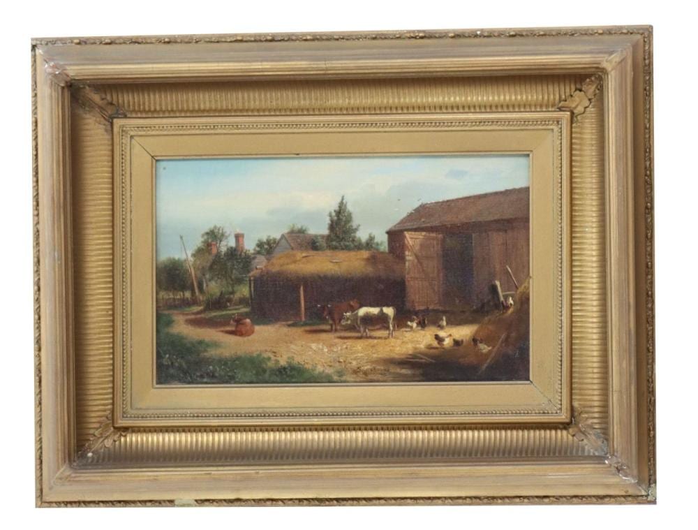 John Henry Dolph comparable auction result: john henry dolph 1835 1903 american rural genre scene of farm with animals